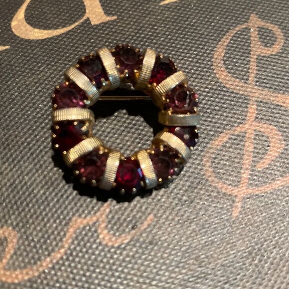 Vintage Faux Ruby Brooch - Picture 1 of 6